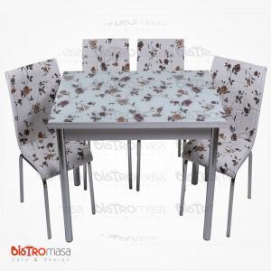 kahverengi-çiçekli-mutfak-masası